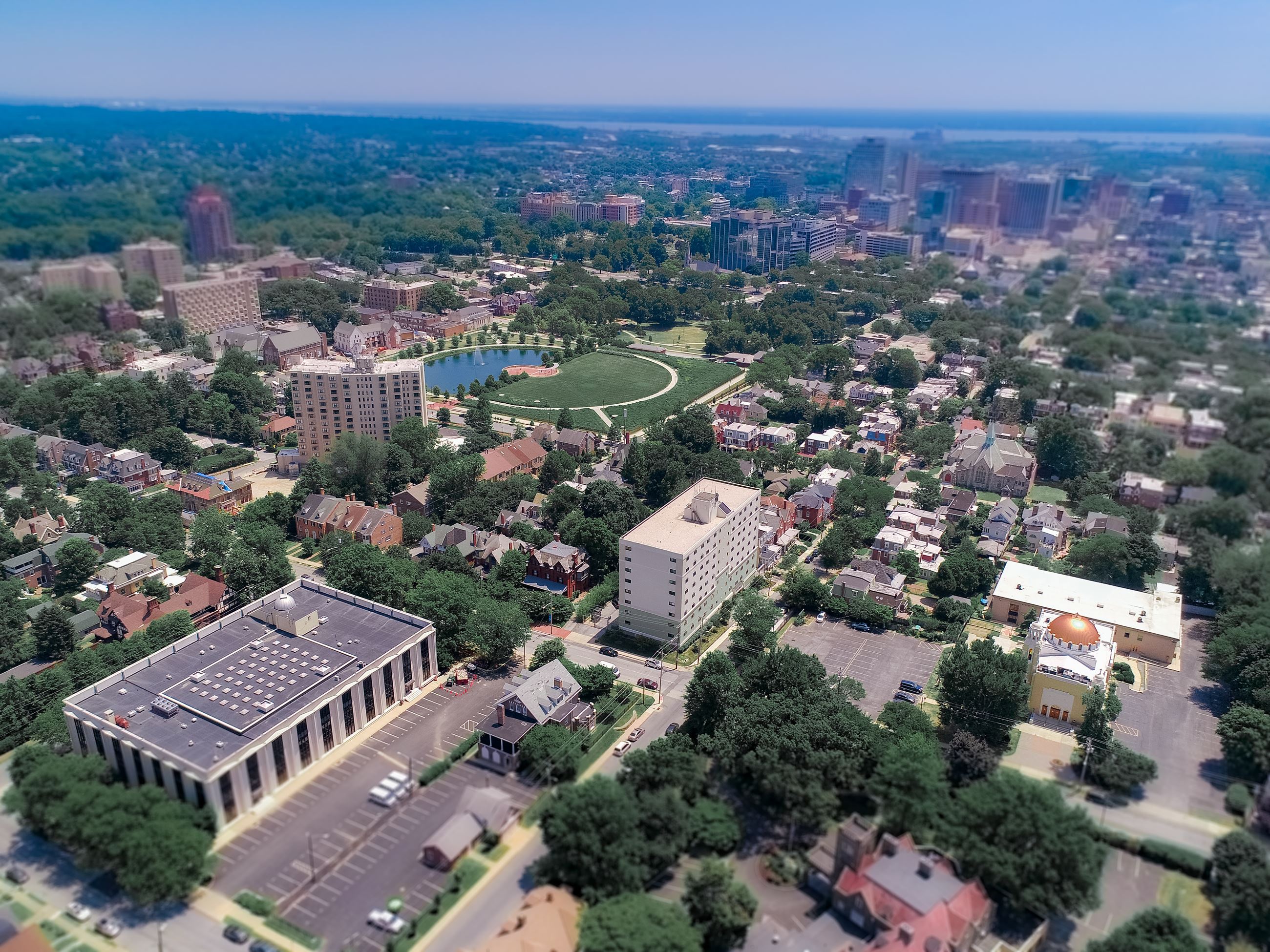 City shot from above